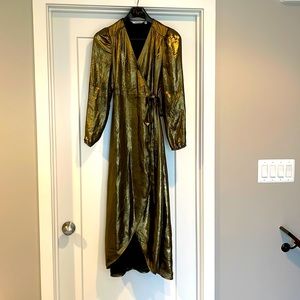 & Other Stories Gold Dress